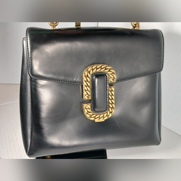 Marc Jacobs St.Marc Black  Leather handbag * * Made in Italy * - Picture 6 of 14